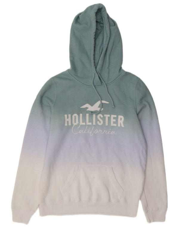Hollister Pull à capuche pour femme UK 14 Coton color block gris moyen
