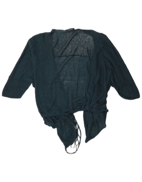 Max & Co. Cardigan court à manches 3/4 pour femme UK 16 Large Bleu
