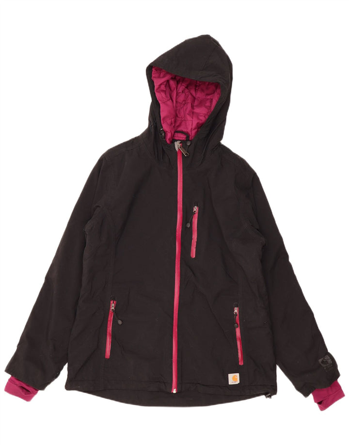 Carhartt Veste coupe-vent à capuche pour femme US 8/10 Polyester noir moyen