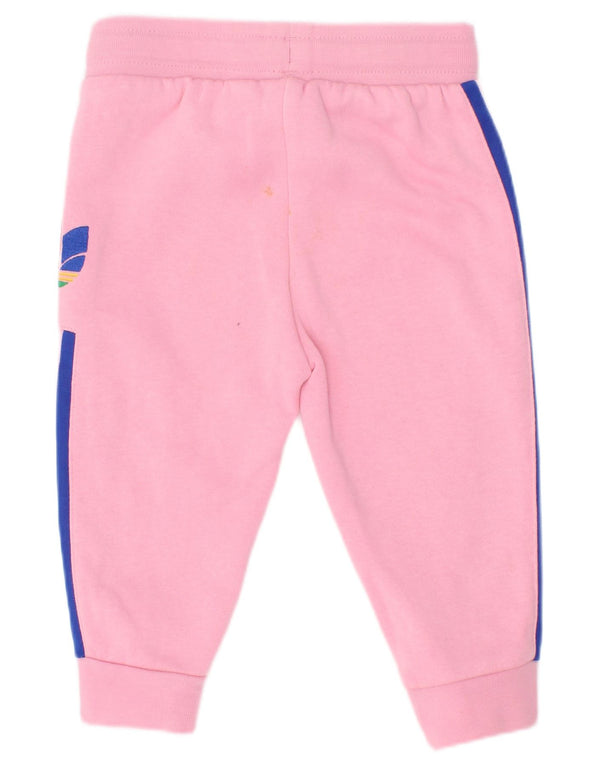 Adidas Pantalon de survêtement graphique pour bébé fille 9-12 mois Rose