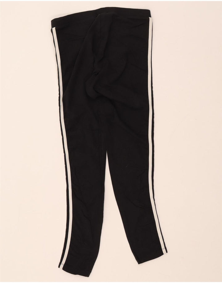 ADIDAS Leggings Femme UK 10 Petit Coton Noir