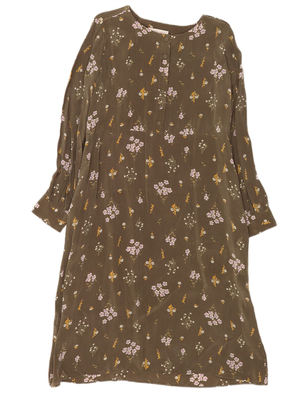 Marks & Spencer Robe droite à manches longues Per Una pour femme UK 14 Large Vert