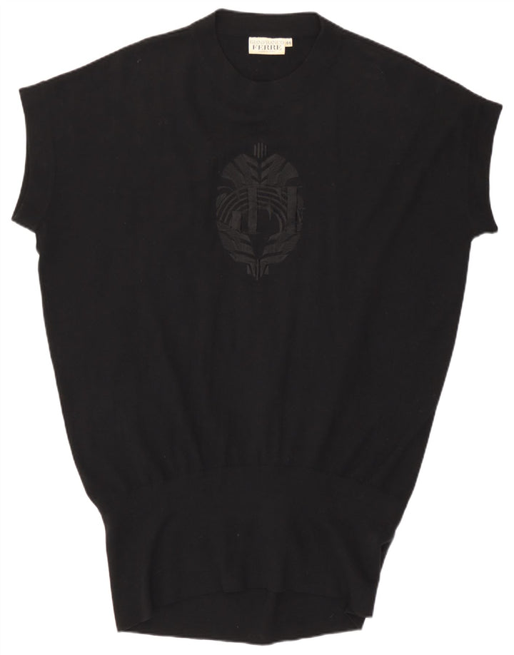 Gianfranco Ferre Robe graphique taille basse pour femme IT 44 Noir moyen