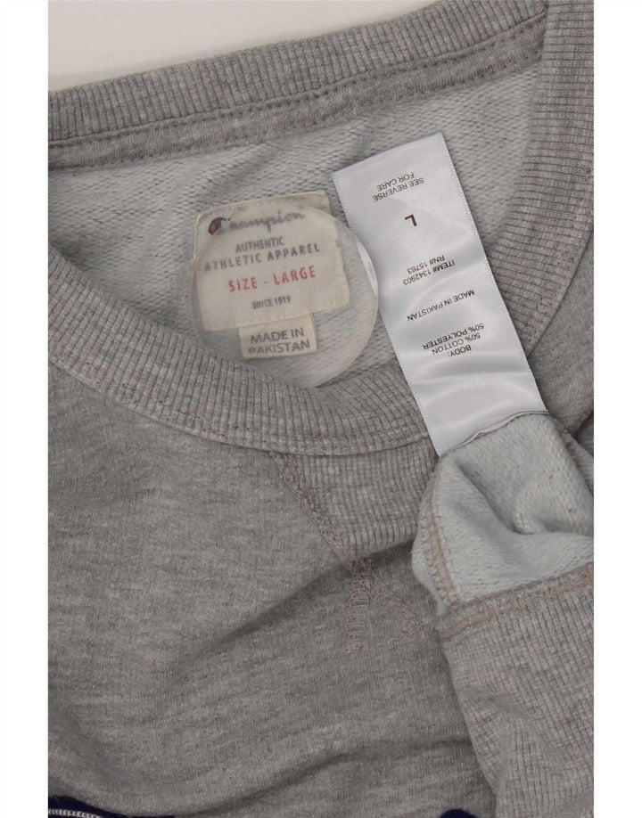 Champion Sweat-shirt graphique pour hommes, grand coton gris