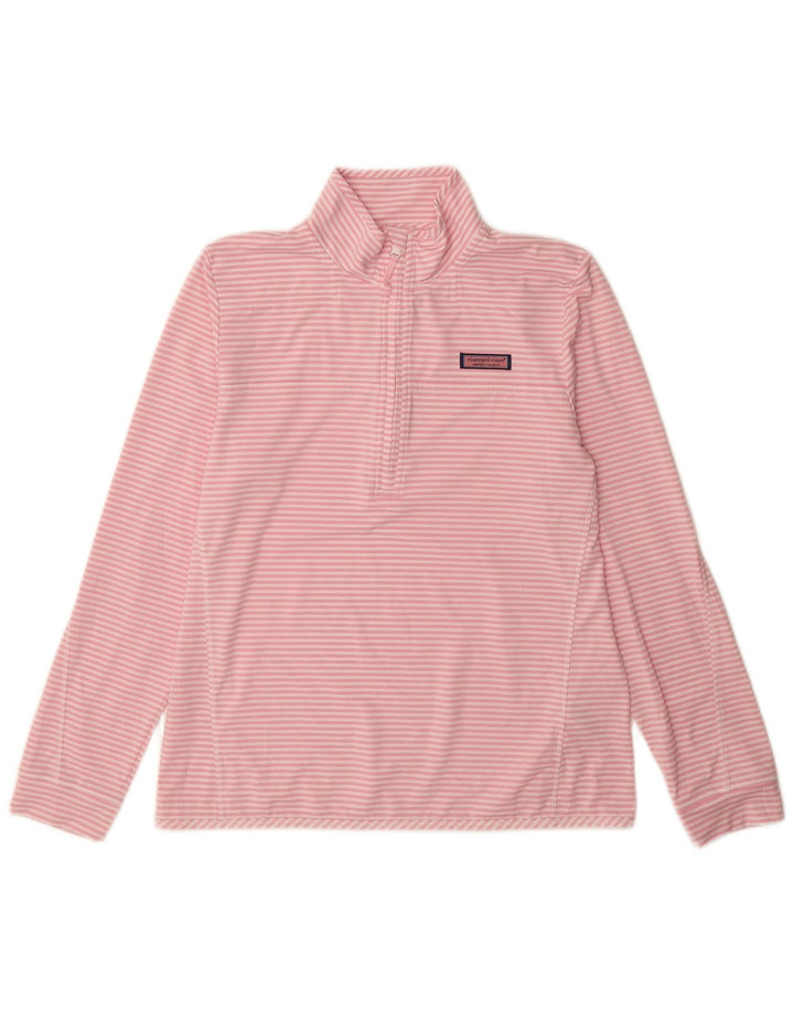 VINEYARD VINES Haut de survêtement pull pour femme UK 14 Rose moyen rayé