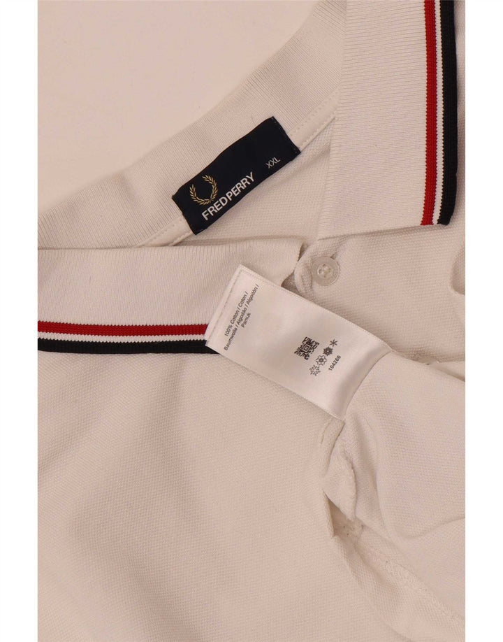 Fred Perry Polo Homme 2XL Blanc Rayé Coton