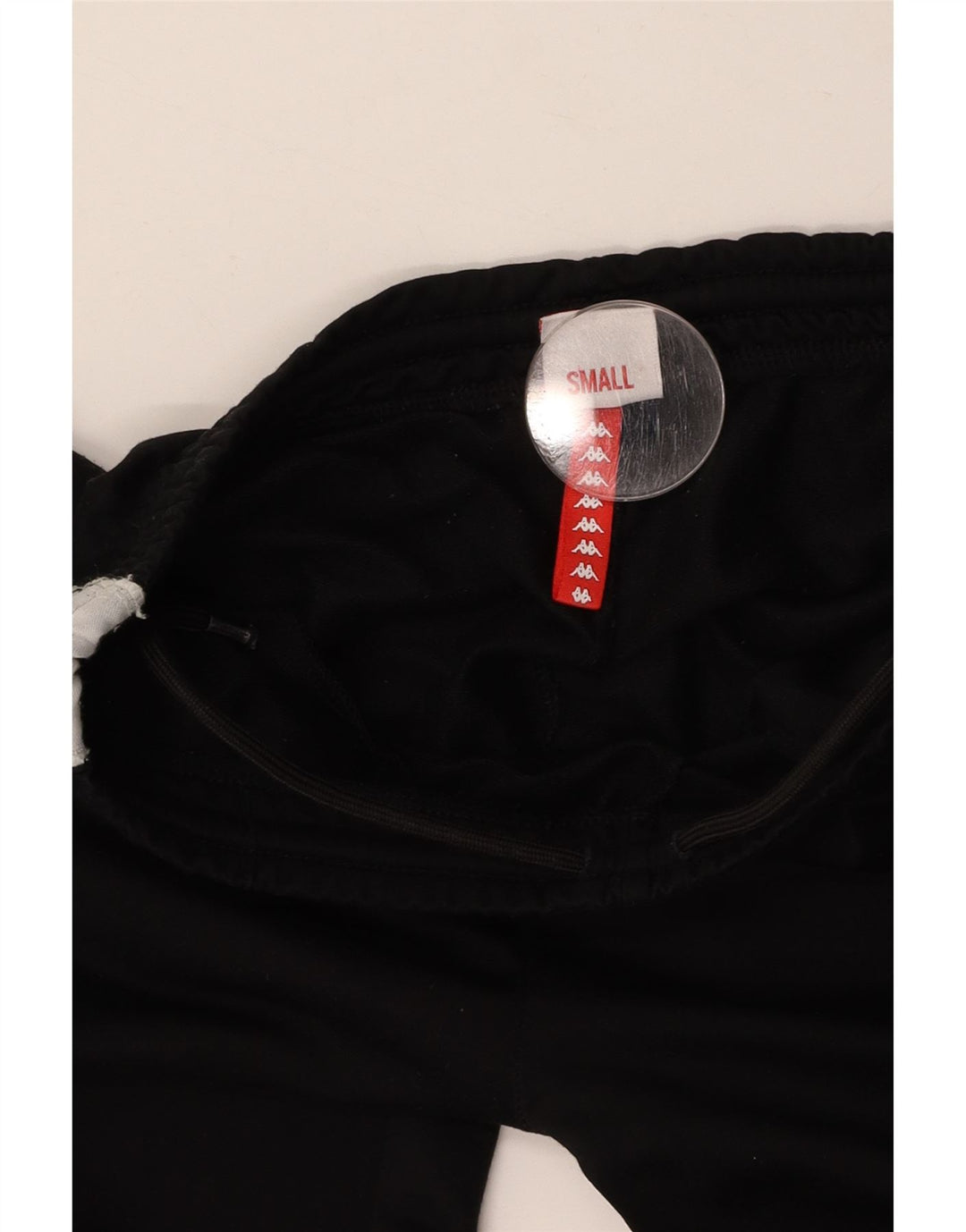 KAPPA Pantalon de survêtement graphique pour femme UK 8 Small Noir Colourblock