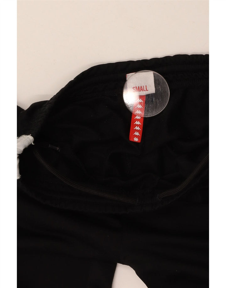 KAPPA Pantalon de survêtement graphique pour femme UK 8 Small Noir Colourblock