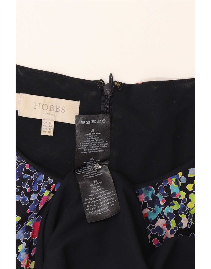 Hobbs Robe fourreau régulière pour femme UK 44, soie mouchetée multicolore moyenne