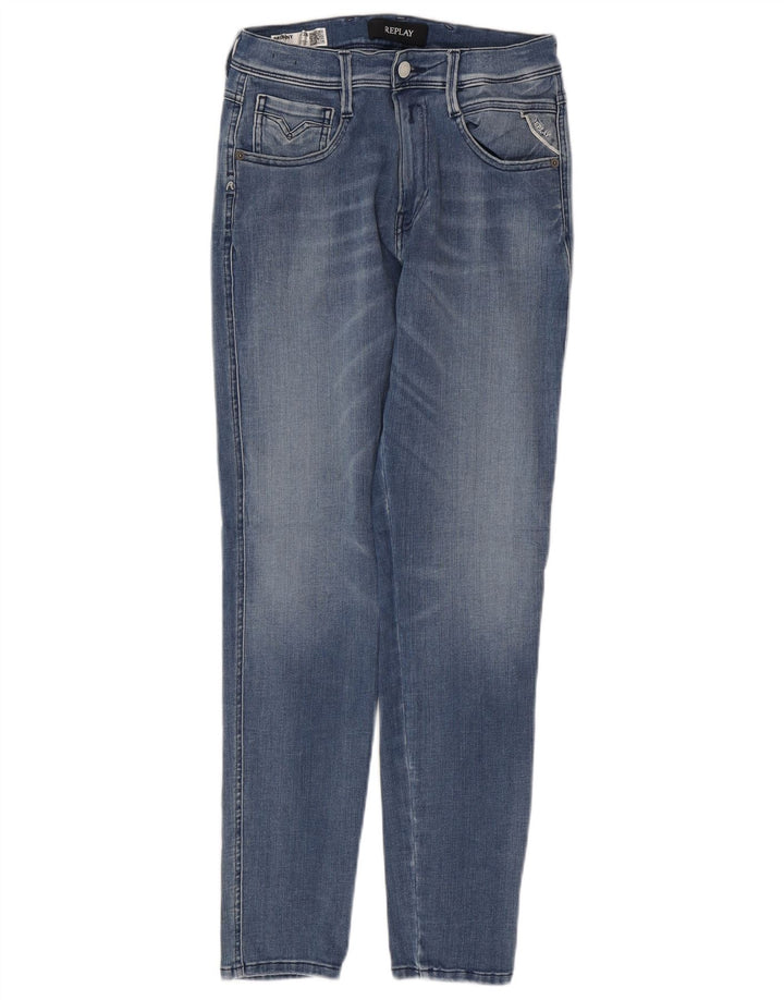 REPLAY Jean Slim Homme W28 L30 Bleu Coton