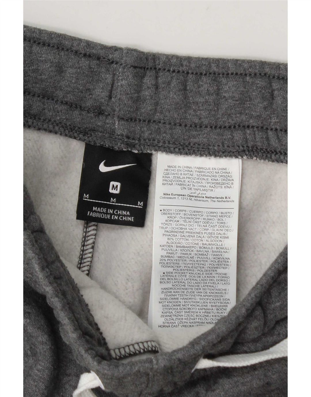 Short de sport Nike en coton moucheté gris moyen