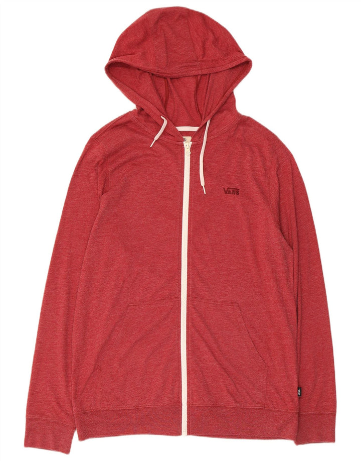 Vans Pull à capuche zippé pour hommes, grand rouge