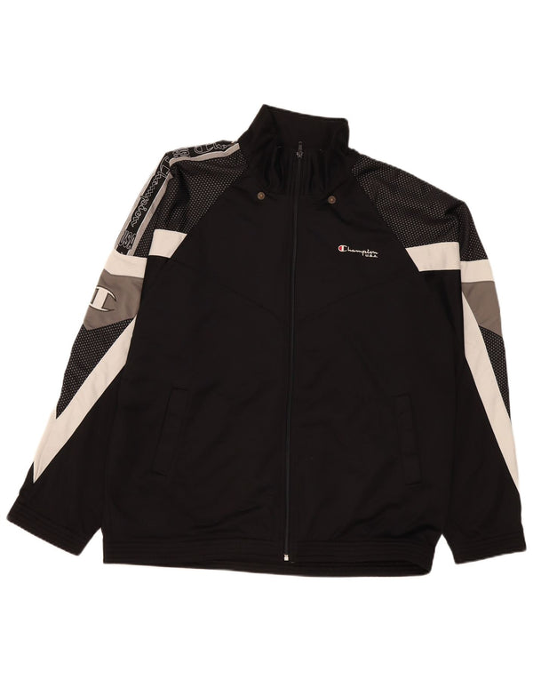 Champion Veste de Survêtement Graphique Homme XL Noir Colorblock