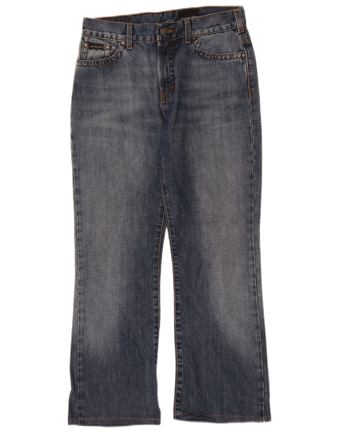 CALVIN KLEIN Jean Bootcut Homme W29 L27 Bleu Coton