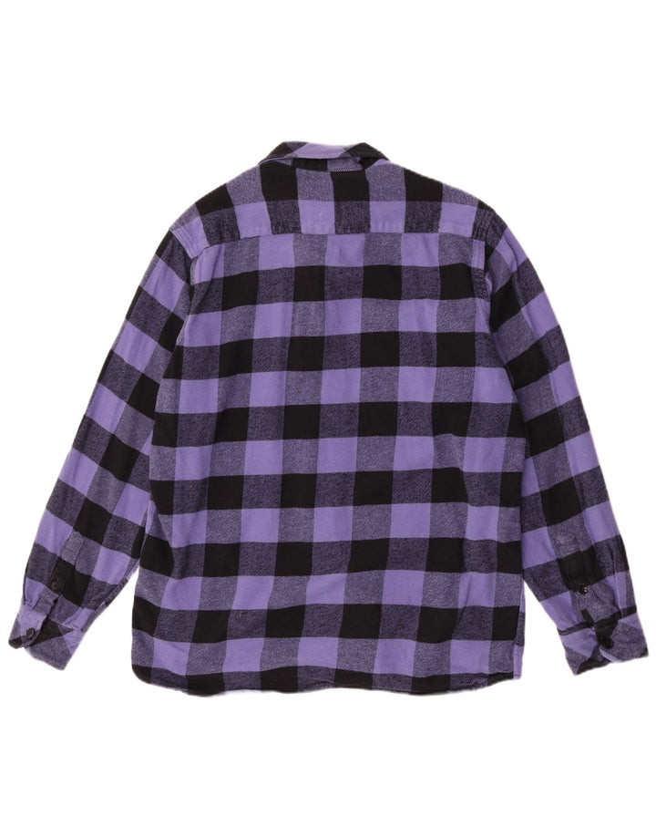 Dickies Chemise en flanelle XL pour homme en coton à carreaux violet