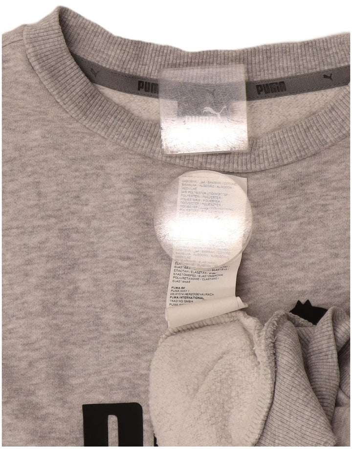 Puma Sweat-Shirt Graphique Femme Gris Moyen Coton