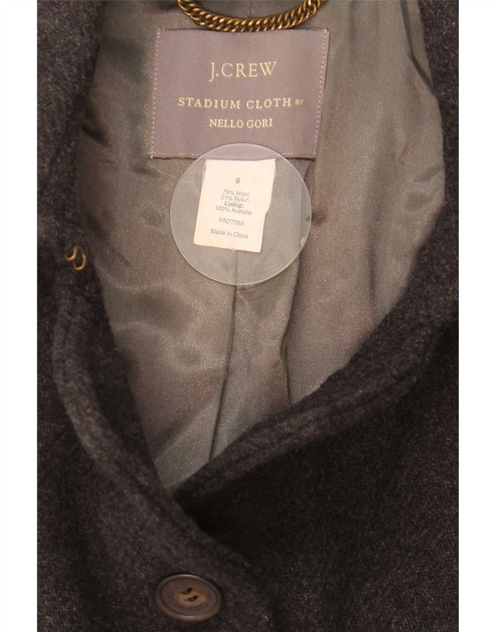 J. Crew Womens By Nello Gori Caban à 4 boutons US 6 Laine gris moyen