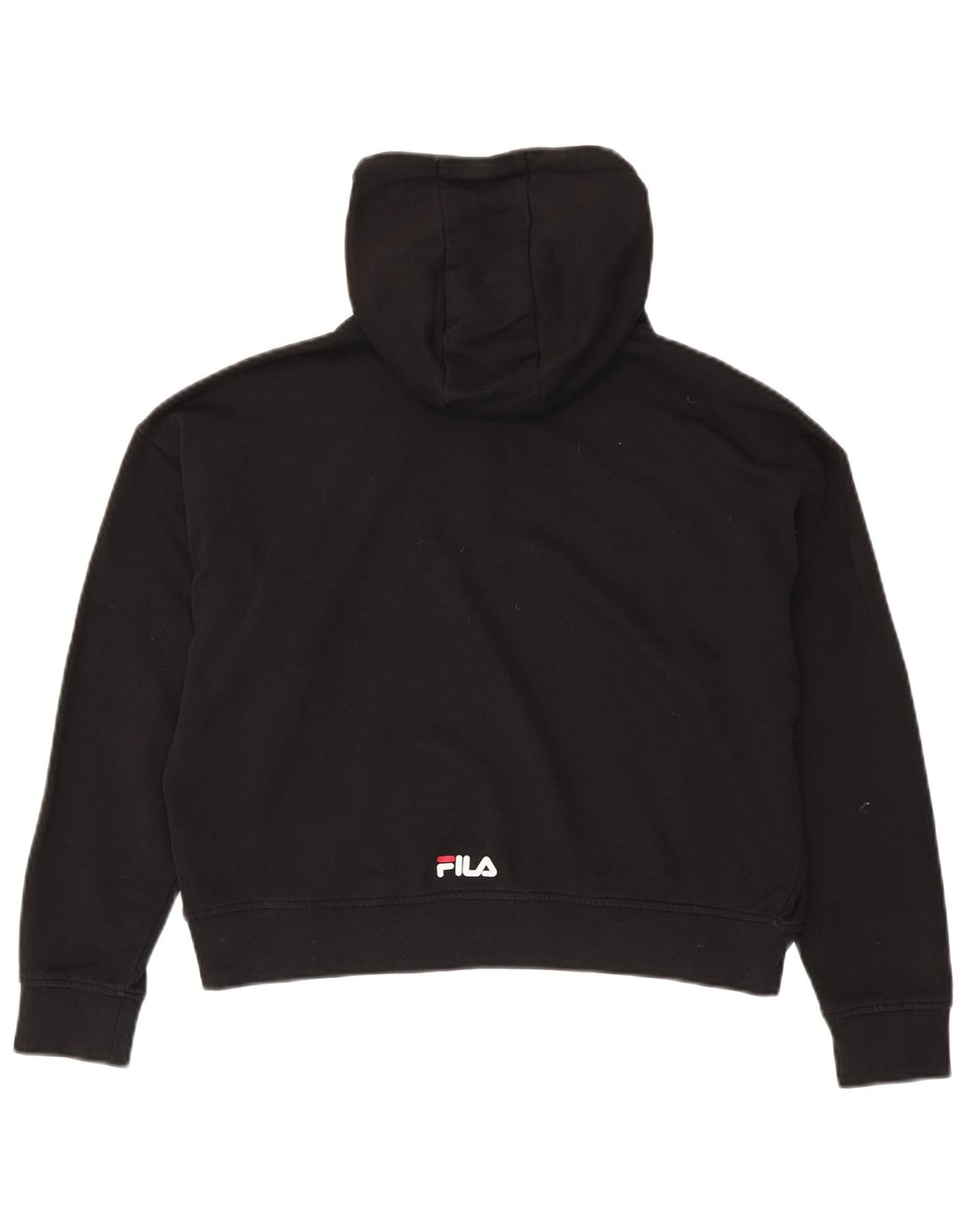 FILA Pull à capuche surdimensionné pour femme UK 6 XS Noir
