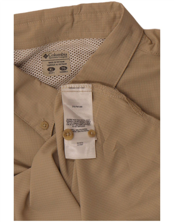 Columbia Chemise à Manches Courtes Homme XL Beige Polyester