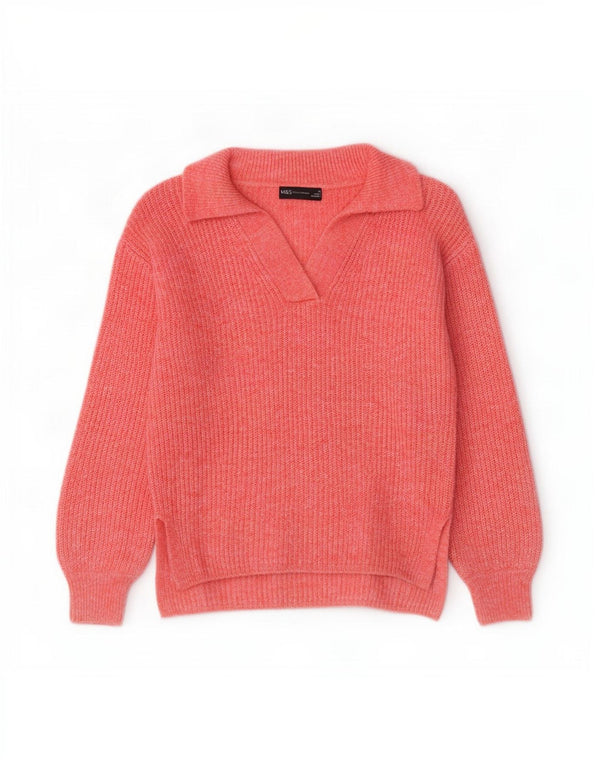 Marks & Spencer Pull à col polo pour femme UK 6 XS Rose