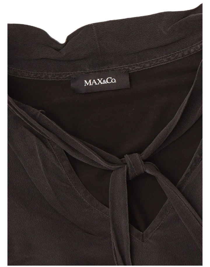 Max & Co. Chemisier à manches longues pour femme UK 44 Noir moyen