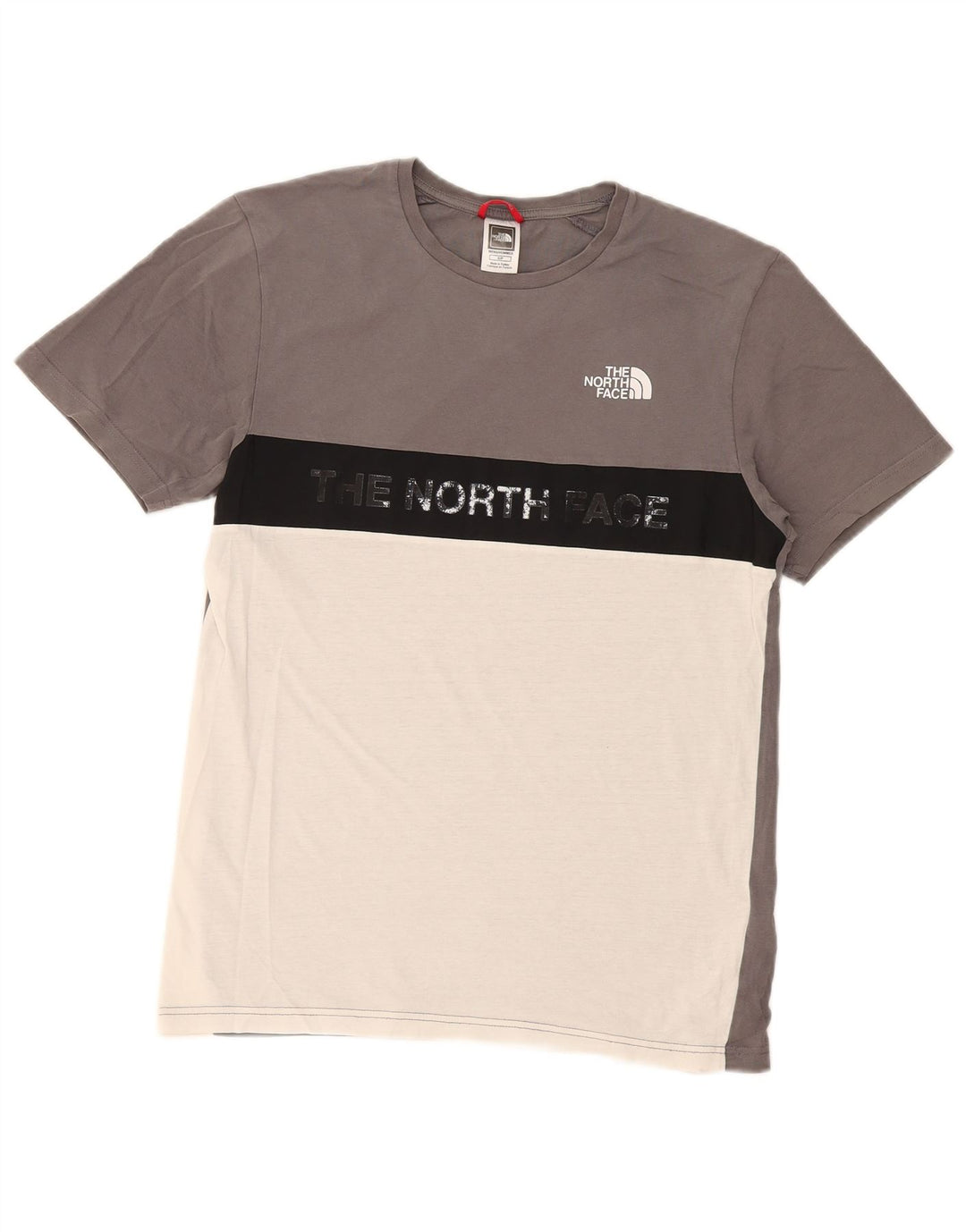 The North Face T-shirt graphique régulier pour hommes, petit, gris, colour block
