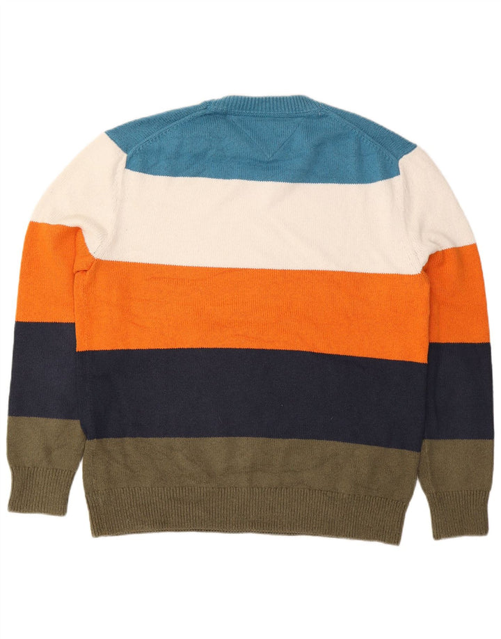 Tommy Hilfiger Pull ras du cou pour homme XL rayé multicolore