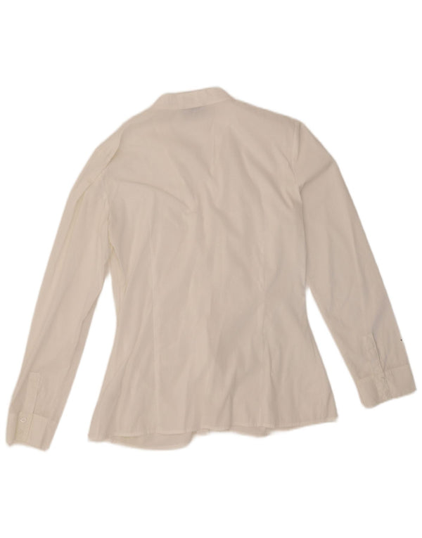Max&Co. Chemisier chemise à volants sur le devant pour femme UK 14 coton blanc moyen
