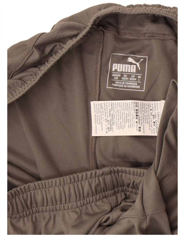 Puma Short de Sport Homme Large Gris Colorblock Polyester