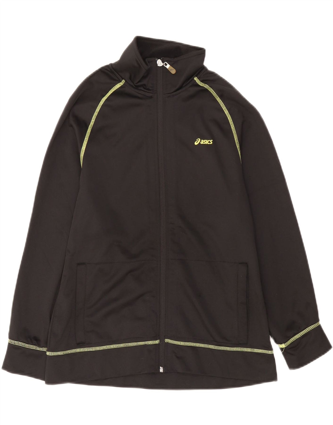 Asics Veste de survêtement pour femme UK 16 Large Noir Polyester
