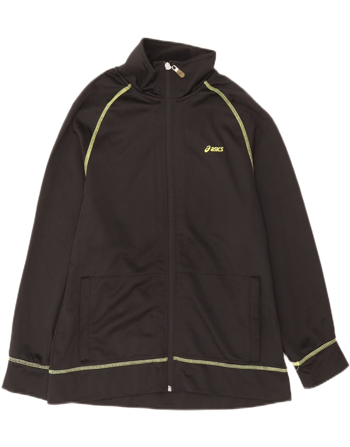 Asics Veste de survêtement pour femme UK 16 Large Noir Polyester