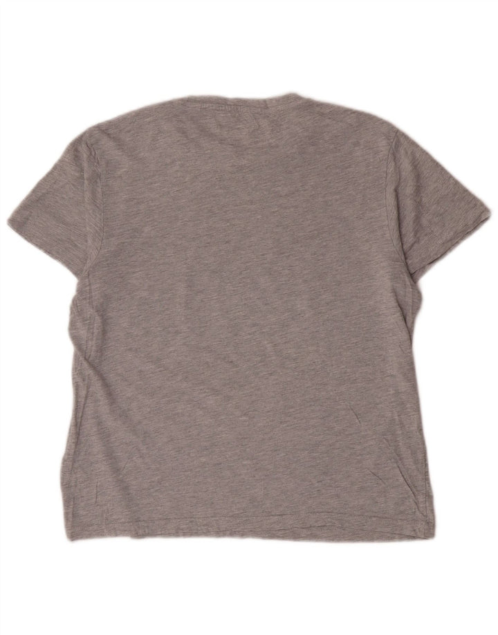 Jack Wills T-shirt surdimensionné pour femme UK 10 Petit coton gris