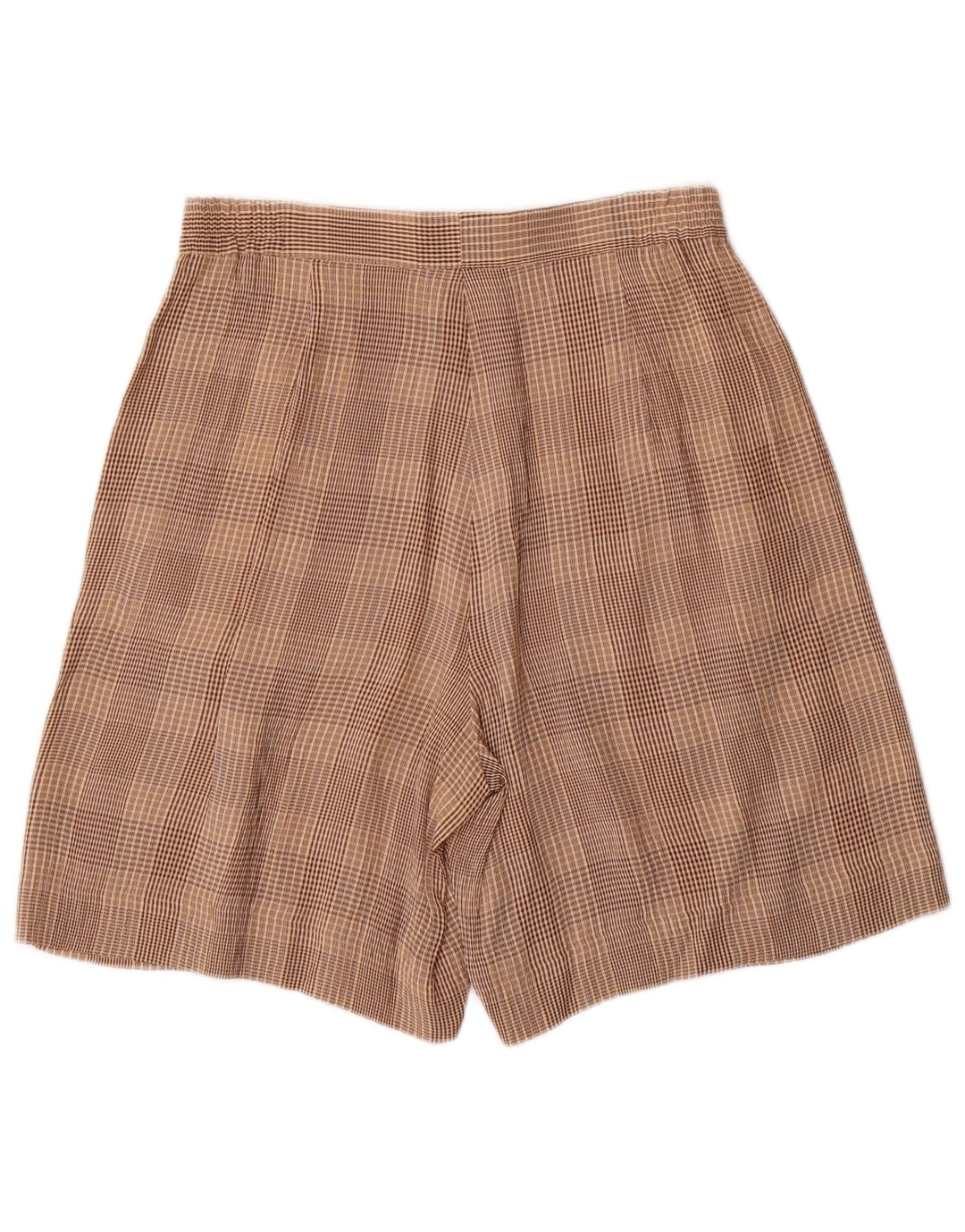 VINTAGE Femme 4 Boutons 2 Pièces Ensemble UK 10 Petit W28 Marron Check Acétate