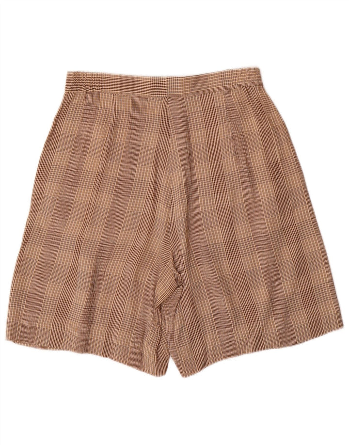 VINTAGE Femme 4 Boutons 2 Pièces Ensemble UK 10 Petit W28 Marron Check Acétate