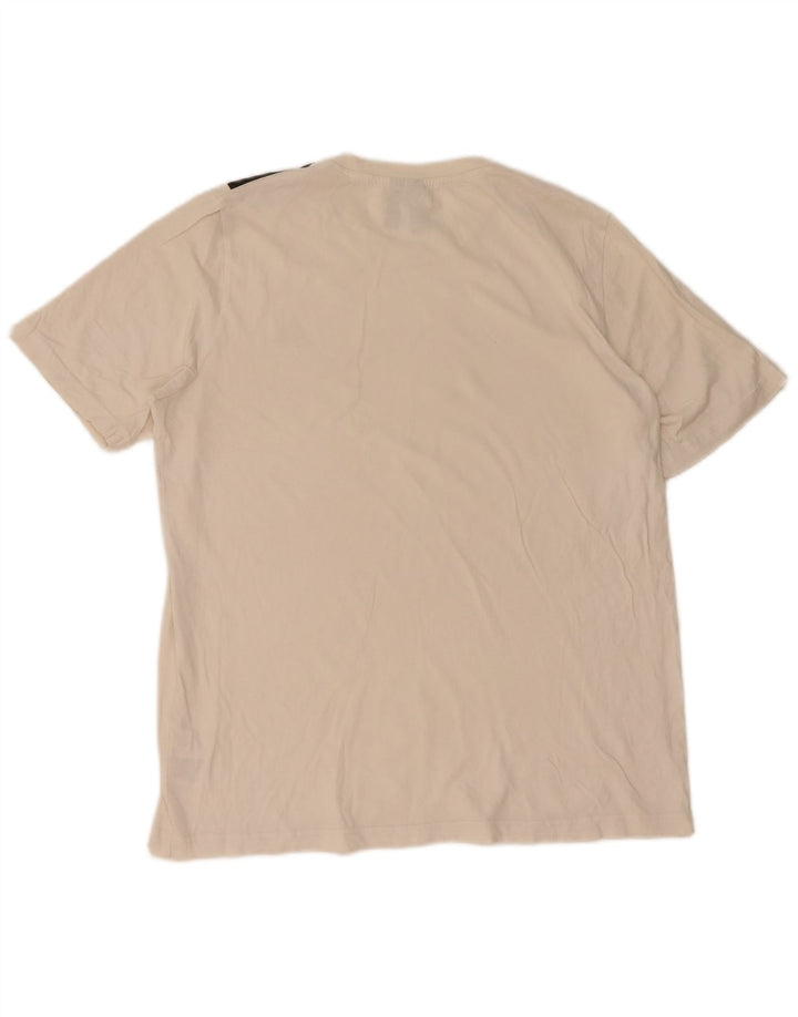 Adidas T-Shirt Homme Blanc Moyen Coton