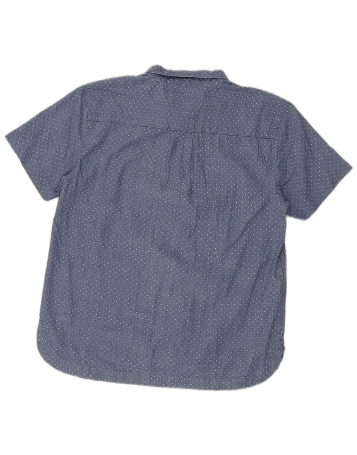 Dack's Chemise pull à manches courtes pour femme UK 18 XL Bleu à pois en coton
