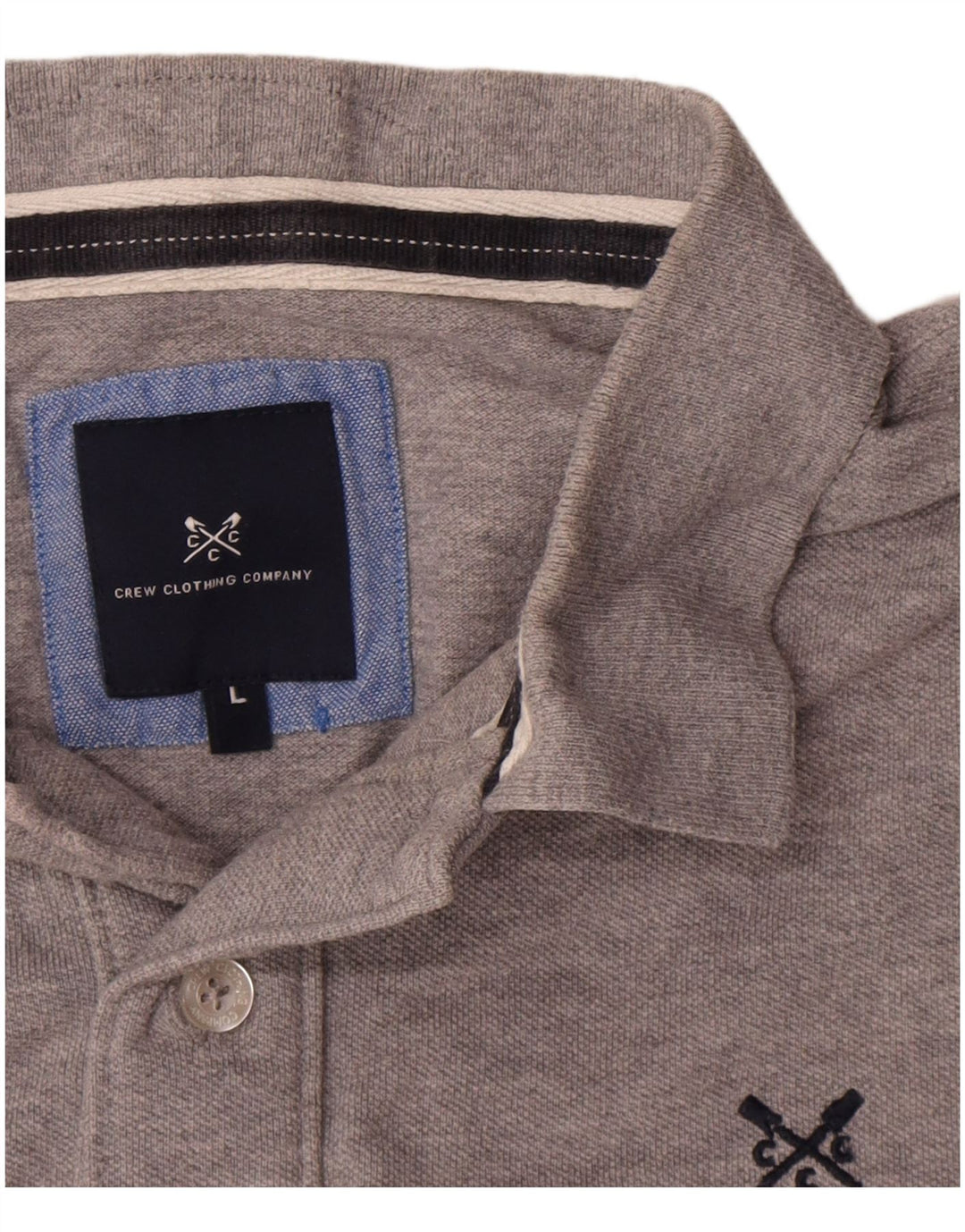 Crew Clothing Polo Homme Grand Gris Coton