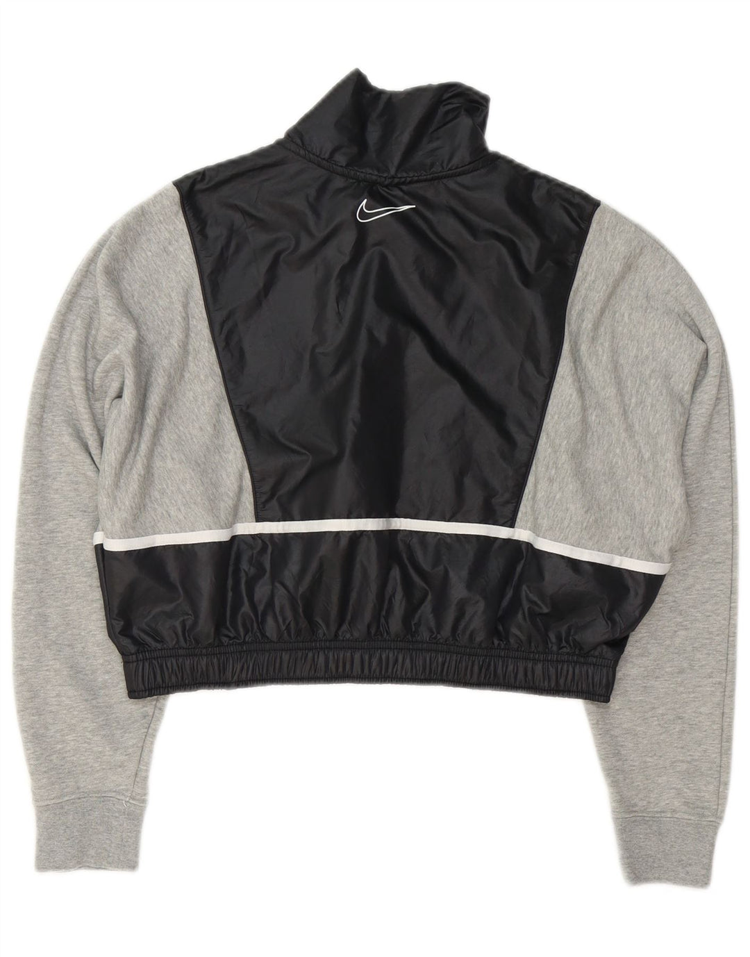 Nike Sweat-shirt court surdimensionné pour femme UK 10 Petit Gris Colorblock