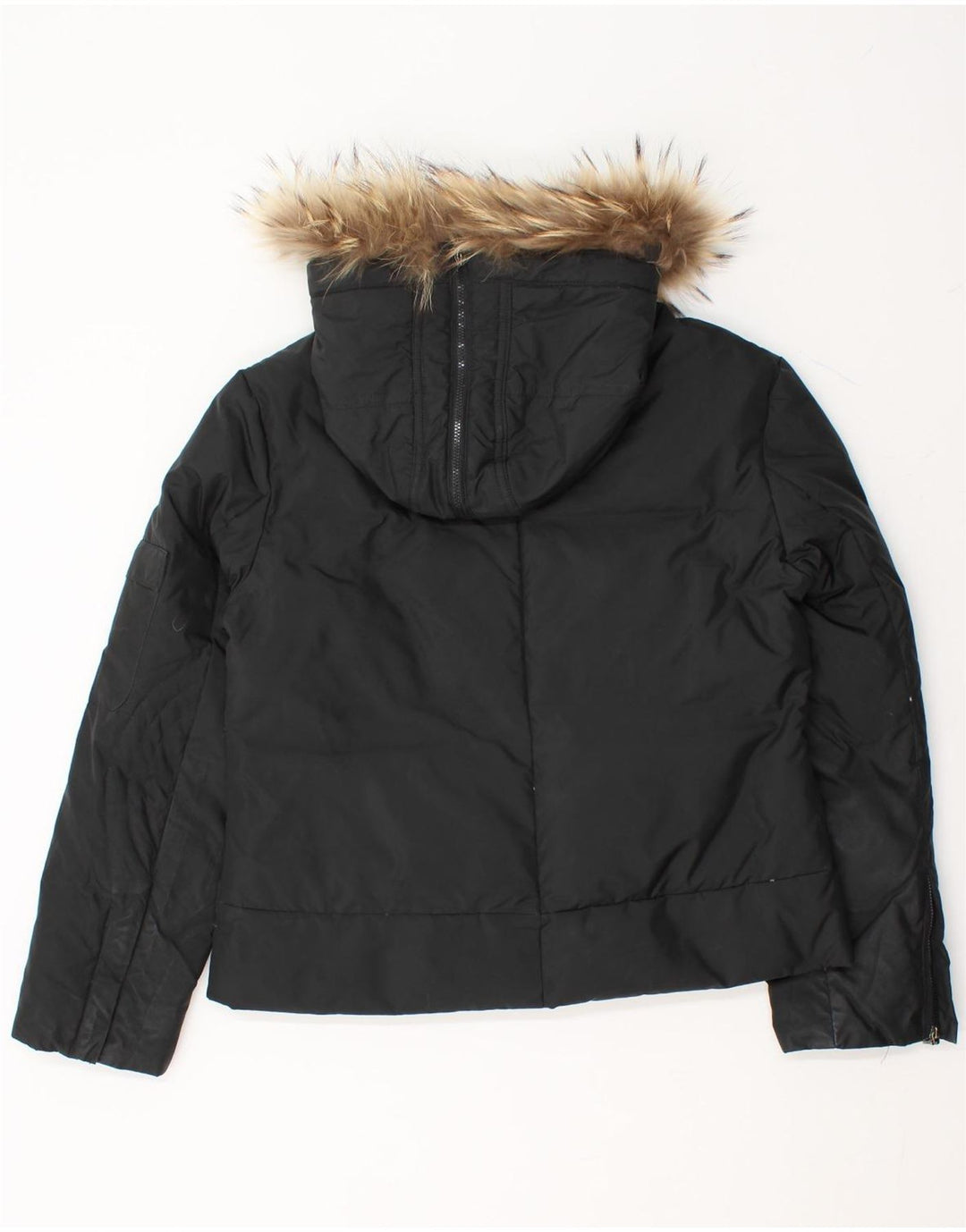 DKNY Womens Hooded Padded Jacket UK 10 Small Black Polyester Vintage Dkny and Second-Hand Dkny from Messina Hembry 