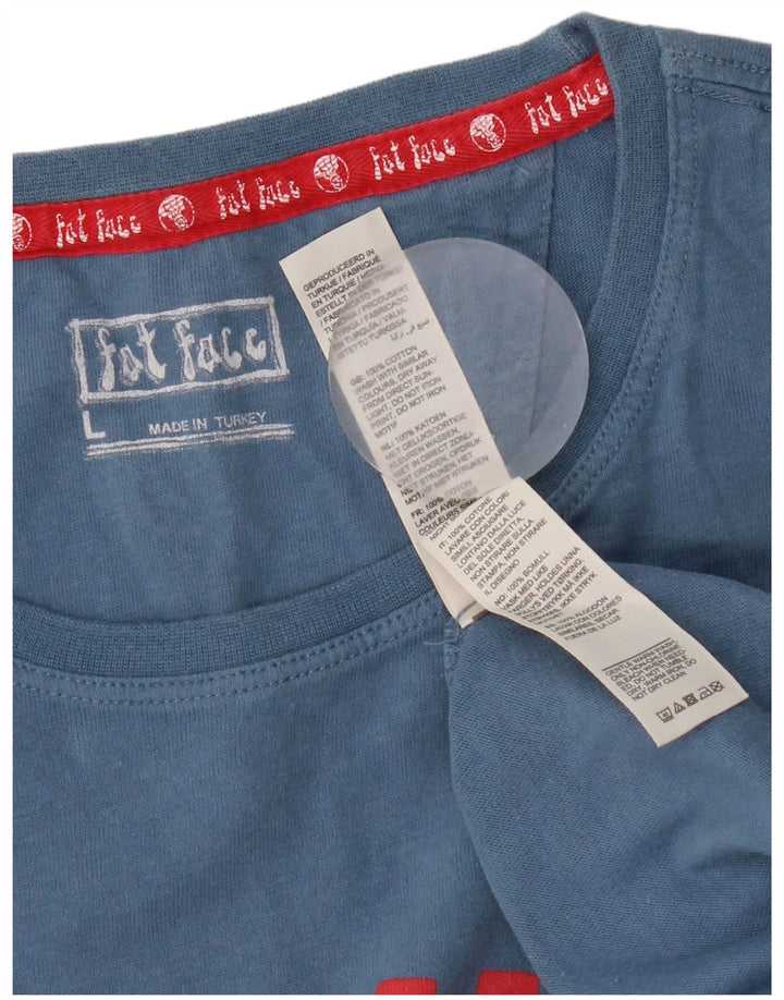 Fat Face T-Shirt Graphique Homme Grand Bleu Coton