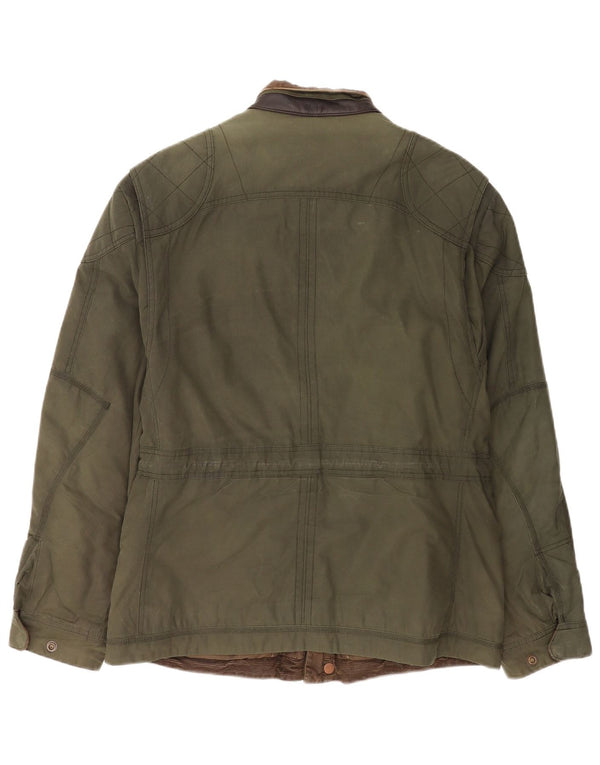 Timberland Mens Earthkeepers Utility Jacket UK 38 Medium Khaki Cotton