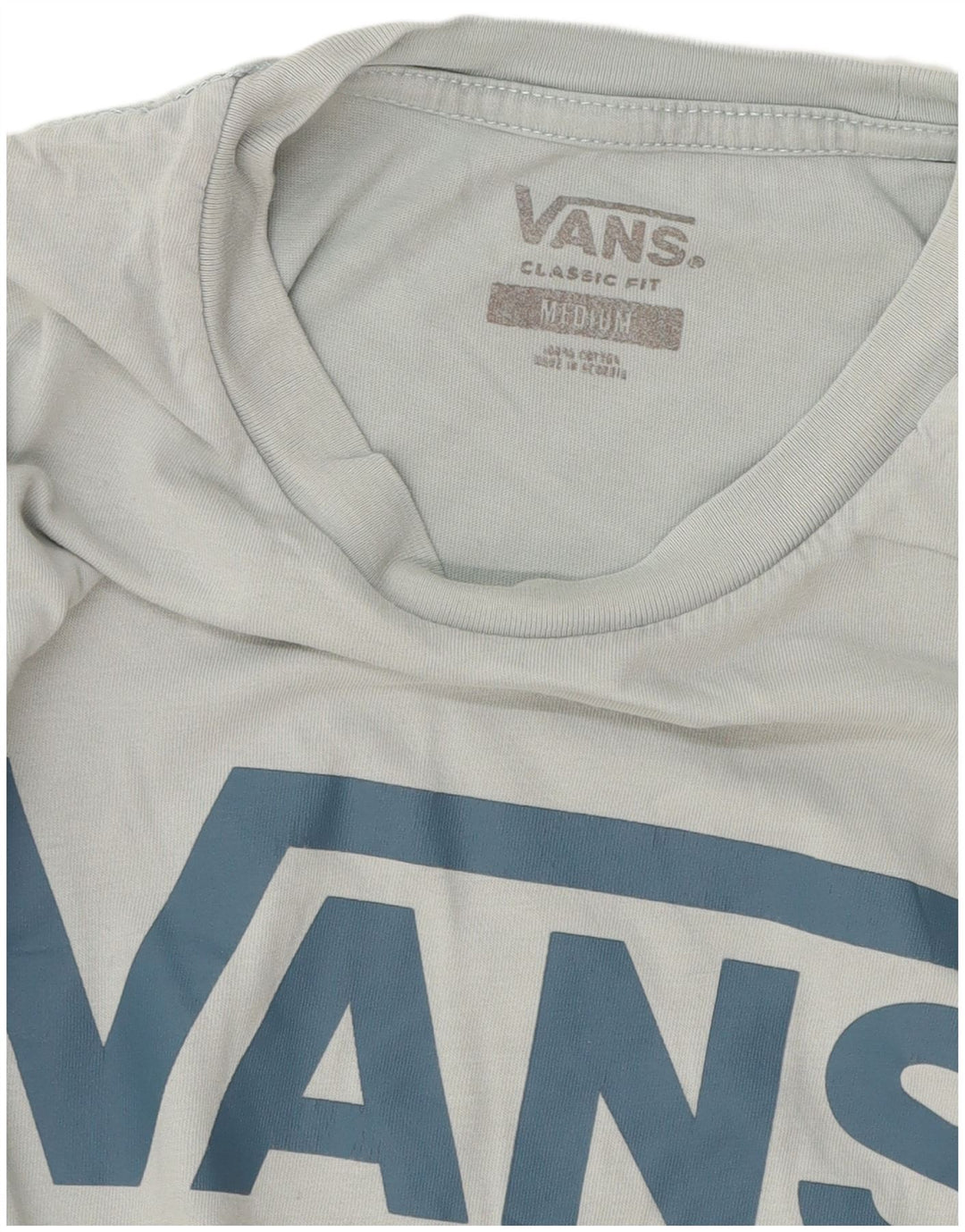 Vans Homme Coupe Classique T-Shirt Graphique Haut Bleu Moyen Coton