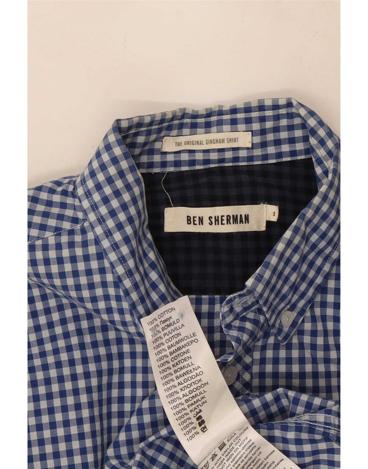 Ben Sherman Chemise Homme Petit Bleu Vichy Coton
