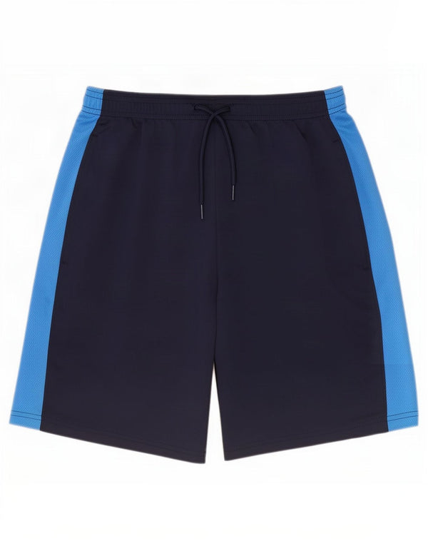 Nike Short de sport Dri Fit Slim pour homme XS Bleu marine Colorblock Polyester