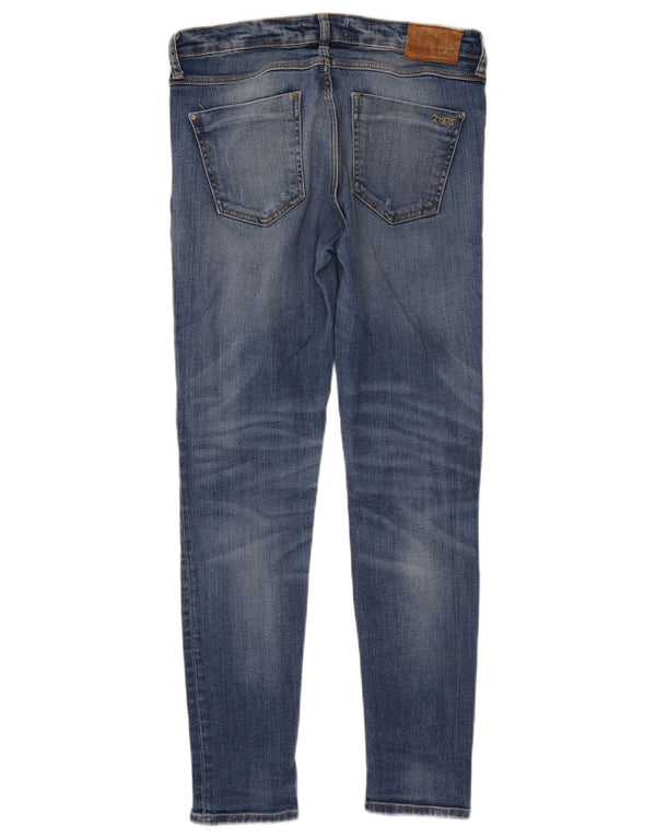 Zara Jean skinny vieilli pour femme EU 38 Small W28 L29 Bleu