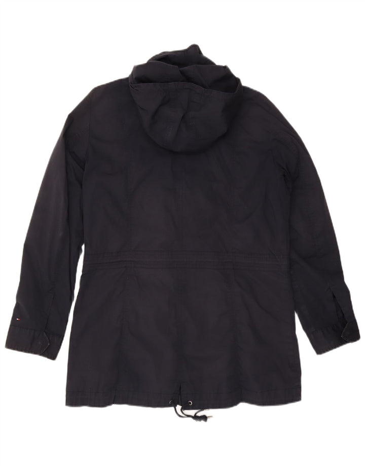 Tommy Hilfiger Veste utilitaire à capuche pour femme UK 16 Large Bleu marine