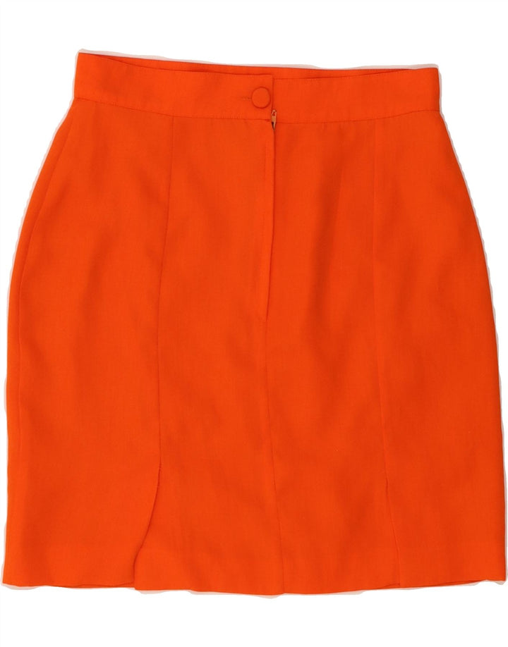 VINTAGE Womens Pencil Skirt W28 Medium Orange Vintage Vintage and Second-Hand Vintage from Messina Hembry 