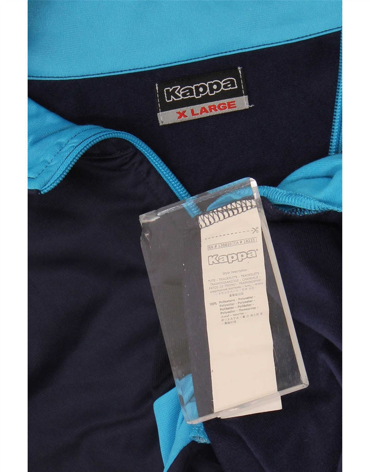 Kappa Veste de survêtement pour femme UK 18 XL Bleu marine Colorblock Polyester