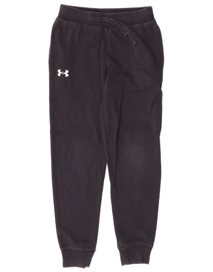UNDER ARMOUR Boys Tracksuit Trousers Joggers 9-10 Years Medium Navy Blue