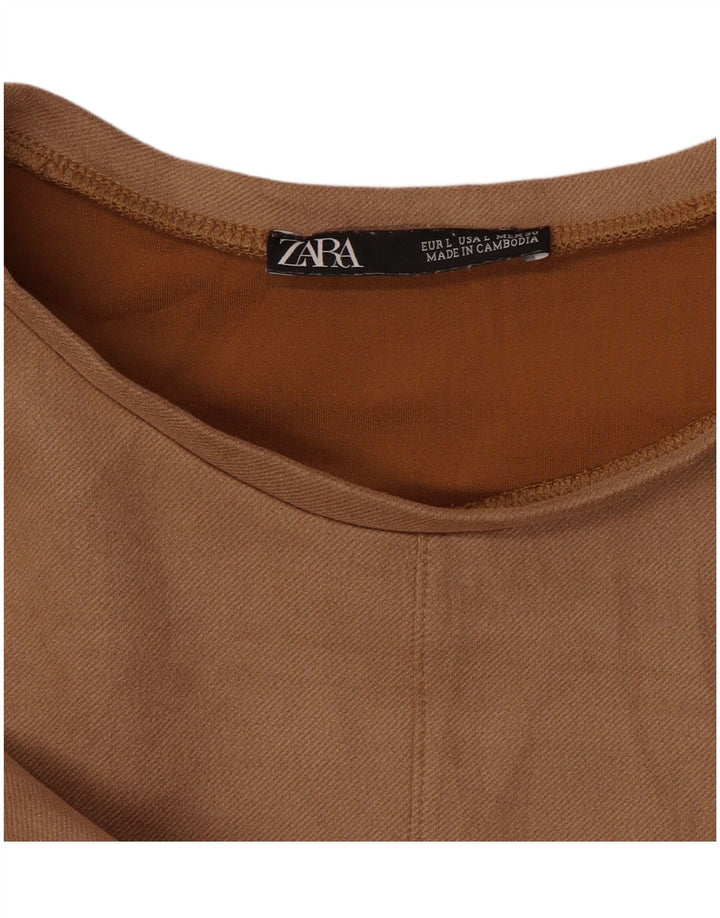 Zara Robe droite pour femme UK 16 Large Marron